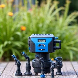 Modern garden irrigation systems and sprinklers